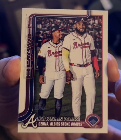 2025 Topps Update #US229 Power In Pairs Marcell Ozuna / Ozzie Albies — front
