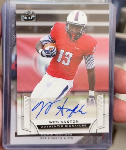 2015 Leaf Draft #BA-WS1 Wes Saxton — front