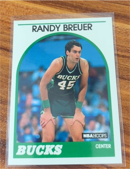 1989-90 Hoops #153 Randy Breuer Milwaukee Bucks — front
