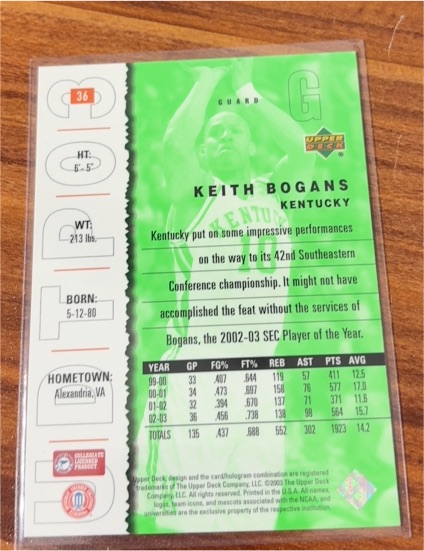 2004 Upper Deck #36 Keith Bogans — front