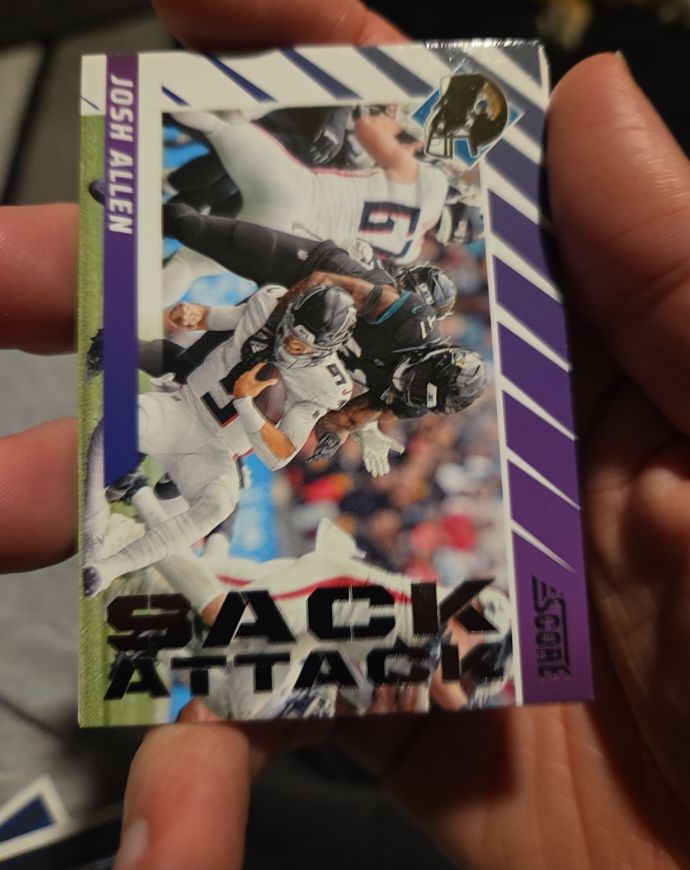 2024 Panini Score #3 Josh Allen Sack Attack — front
