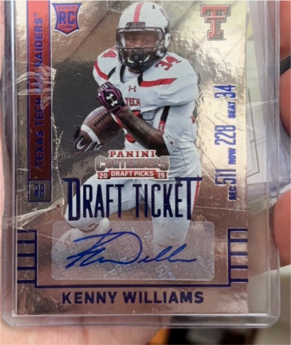 2015 Panini Contenders Draft Picks #265 Kenny Williams — front