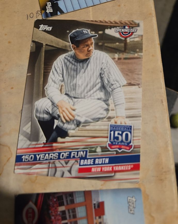 2019 Topps Opening Day #YOF-5 Babe Ruth 150 Years of Fun — front