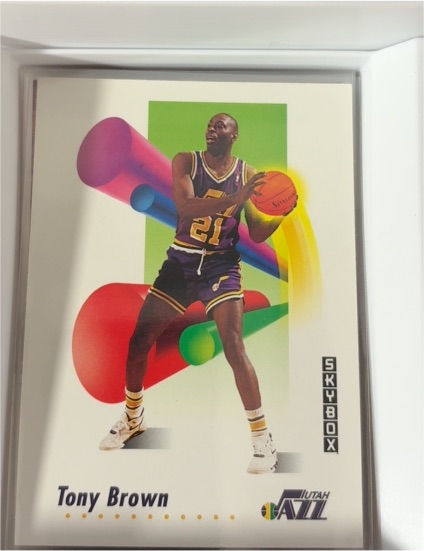 1991-92 Skybox #278 Tony Brown Utah Jazz — front