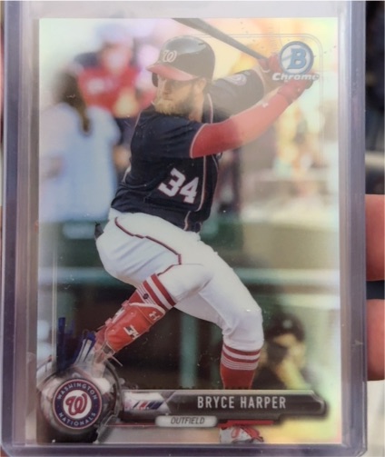 2017 Bowman Chrome #96 Bryce Harper — front