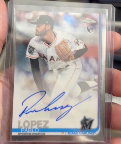2019 Topps Chrome #RA-PL Pablo Lopez Rookie Autograph — front