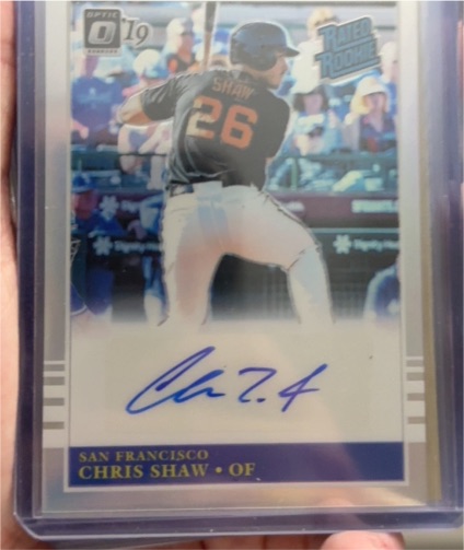 2019 Panini Donruss Optic #RRS-CS Chris Shaw — front