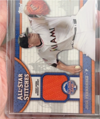 2013 Topps Update #ASR-JF Jose Fernandez All-Star Stitches — front