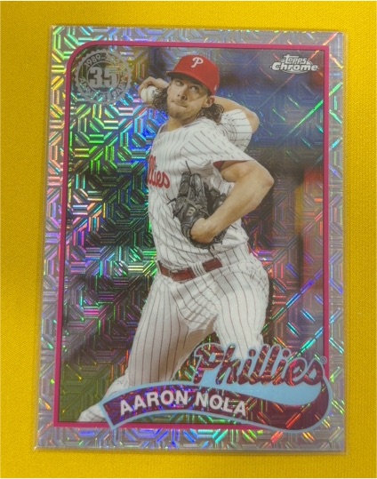 2024 Topps Series 2 1989 Topps Chrome Silver Pack Mojo #2T89C-22 Aaron Nola — front