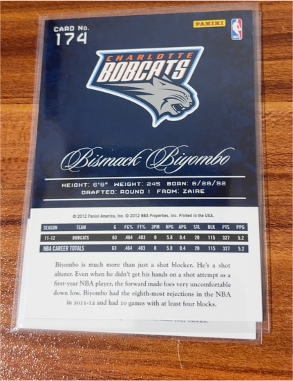 2012-13 Panini #174 Bismack Biyombo — front