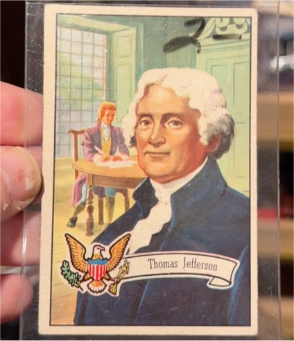 1956 Topps U.S. Presidents #3 Thomas Jefferson — front