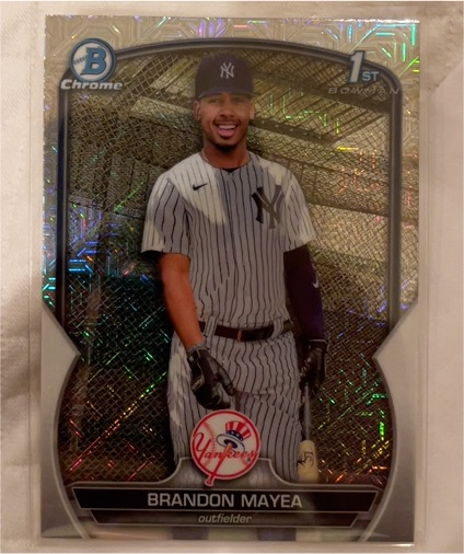 2023 Bowman Chrome #BCP-188 Brandon Mayea — front