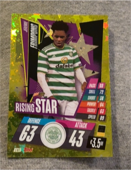 2020 Topps UEFA Match Attax Rising Star #RS15 Jeremie Frimpong Celtic FC — front