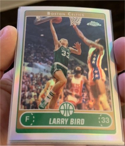2007 Topps Chrome #151 Larry Bird Boston Celtics — front