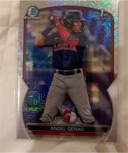 2023 Bowman Chrome #BCP-140 Angel Genao — front