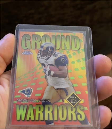2001 Topps Chrome Own The Game #GW3 Marshall Faulk — front
