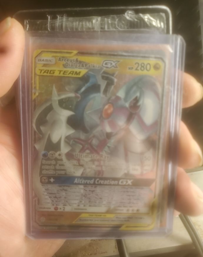2019 Pokémon #156 Arceus & Dialga & Palkia GX — front
