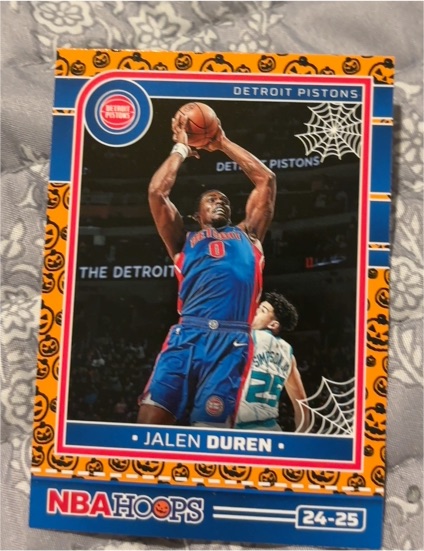 2024-25 Panini Haunted Hoops Orange #24-25 Jalen Duren — front