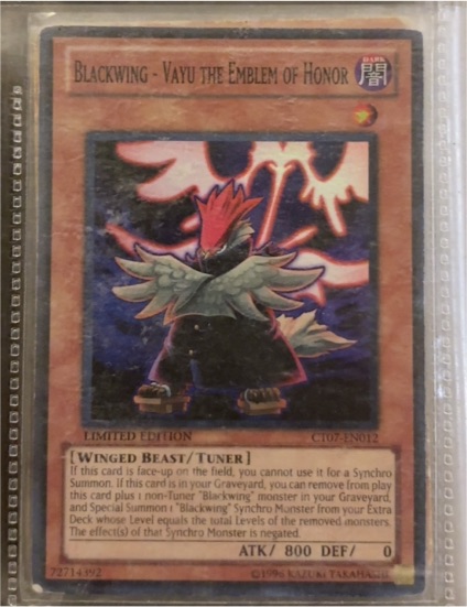 Yu-Gi-Oh! Blackwing - Vayu the Emblem of Honor CT07-EN012 — front