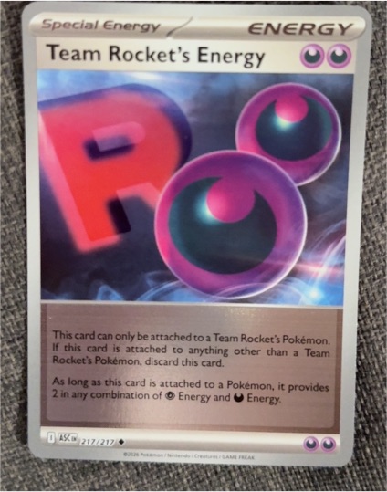 2025 Pokemon Destined Rivals #182 Team Rocket's Energy — front
