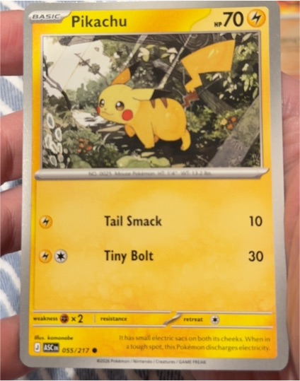 2020 Pokemon ME: Ascended Heroes #055 Pikachu — front