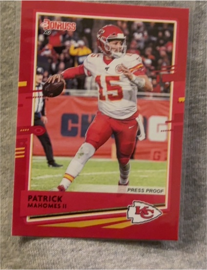 2020 Donruss #1 Patrick Mahomes II Press Proof Red — front