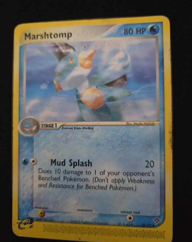 2003 Pokémon EX Dragon #36 Marshtomp — front