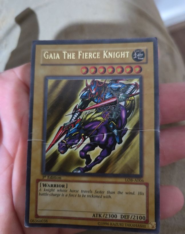 2002 Yu-Gi-Oh! LOB-006 Gaia The Fierce Knight — front