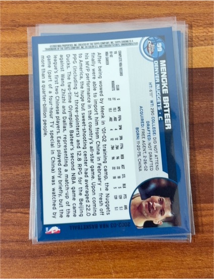 2002-03 Upper Deck MVP #95 Mengke Bateer — front