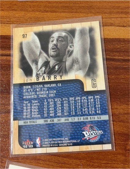 2002-03 Fleer #97 Jon Barry — front