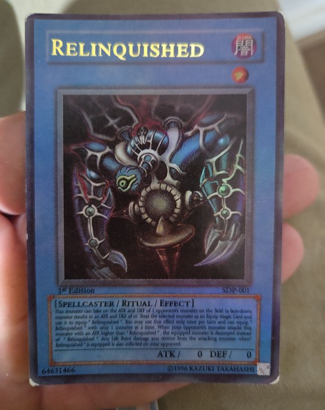 Yu-Gi-Oh! 1996 SDP-001 Relinquished — front