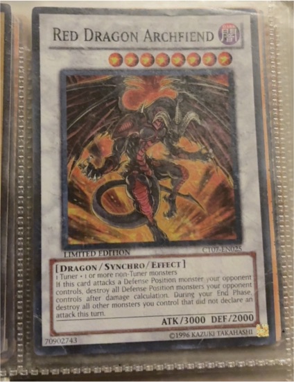 1996 Yu-Gi-Oh! CT07-EN025 Red Dragon Archfiend — front