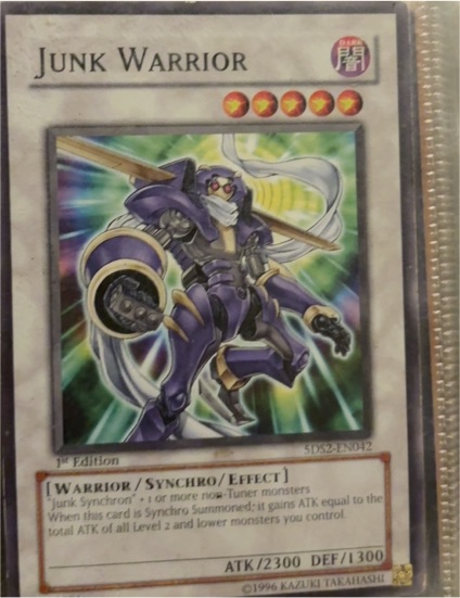 1996 Yu-Gi-Oh! DP08-EN012 Junk Warrior — front