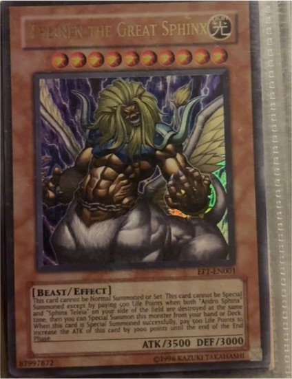 2004 Yu-Gi-Oh! EP1-EN001 Theinen the Great Sphinx — front