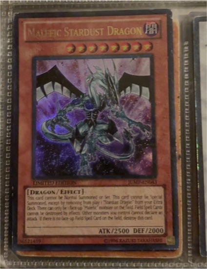 1996 Yu-Gi-Oh! JUMP-EN043 Malefic Stardust Dragon — front