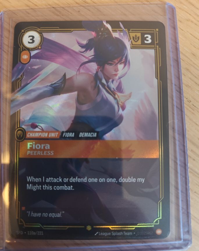 2026 Riftbound Spiritforged Fiora Peerless #110a/221 — front