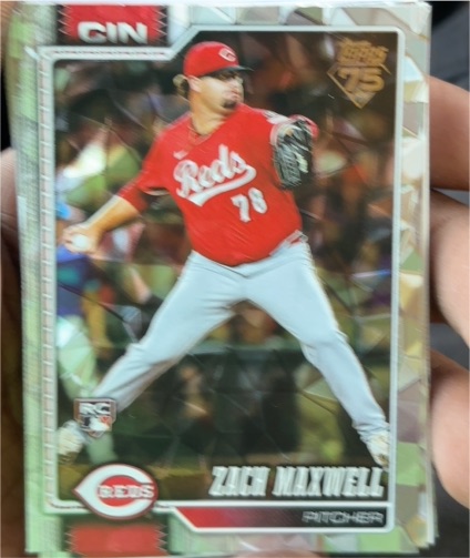 2026 Topps Series 1 #143 Zach Maxwell Diamante RC Cincinnati Reds — front