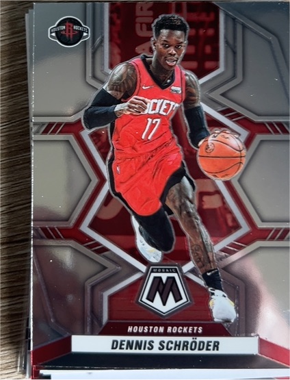 2021-22 Panini Mosaic #137 Dennis Schröder Houston Rockets — front