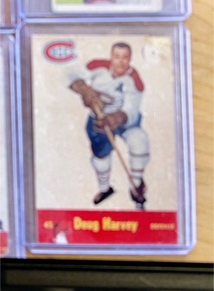 1957 Parkhurst #1 Doug Harvey — front