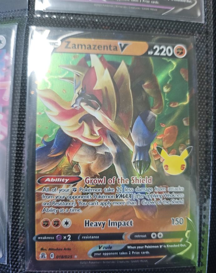 2021 Pokémon Celebrations #018 Zamazenta V — front
