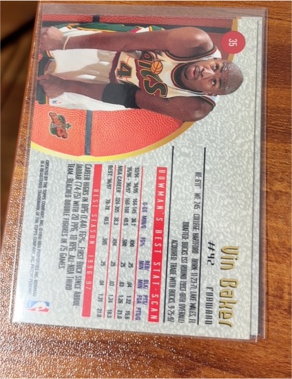 1996 Bowman #42 Vin Baker — front