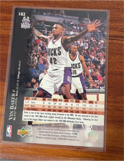 1993-94 Upper Deck #490 Vin Baker — front