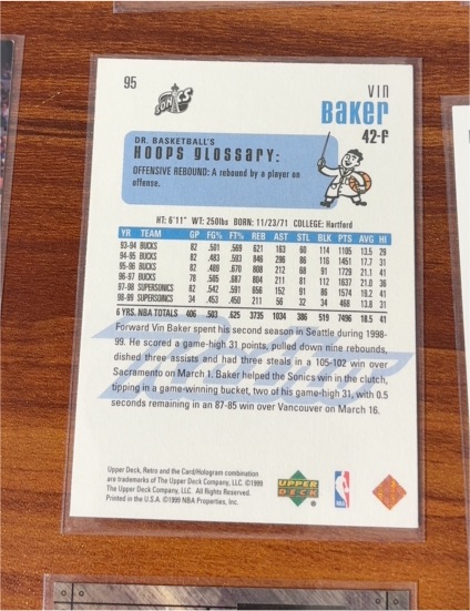 1998 Upper Deck Retro Basketball #42-F Vin Baker — front