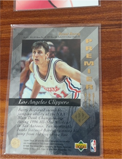 1995-96 Upper Deck SP #155 Brent Barry — front