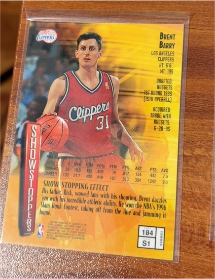 1997-98 Topps Finest #184 Brent Barry — front