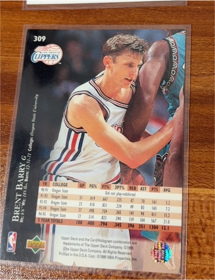 1995-96 Upper Deck #309 Brent Barry — front