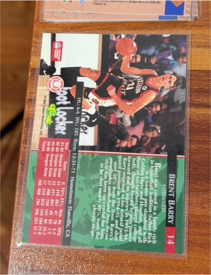 1995 Classic Rookies #14 Brent Barry — front