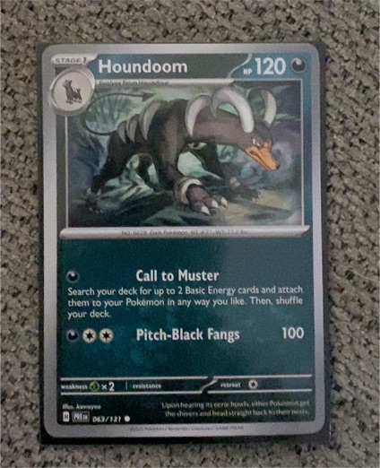 2022 Pokémon Scarlet & Violet Prismatic Evolutions #063 Houndoom — front