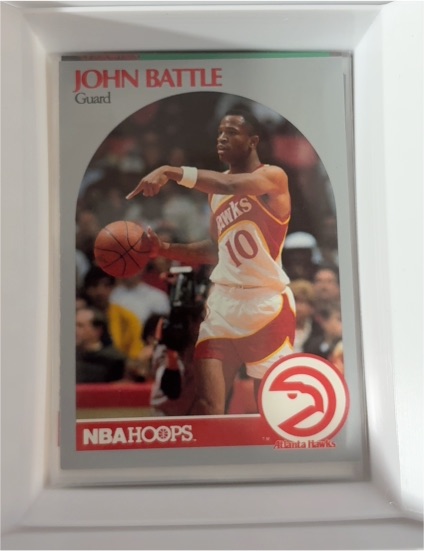 1990 NBA Hoops #27 John Battle — front