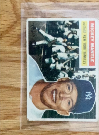 1956 Topps #135 Mickey Mantle — front